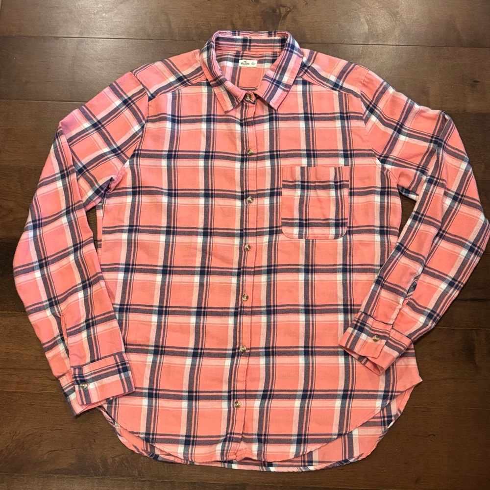 Hollister button down plaid flannel